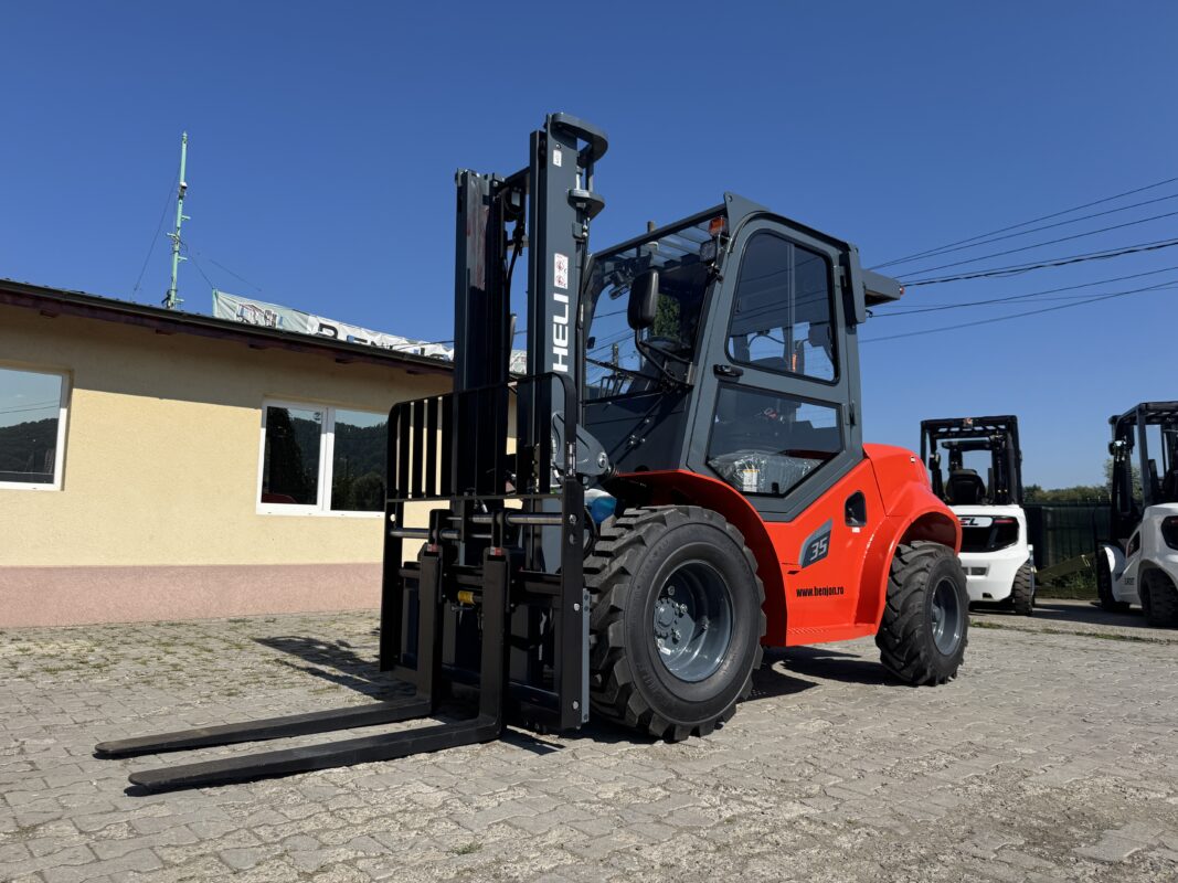 Stivuitor diesel nou de teren accidentat HELI 3,5 tone – 1429 D vedere fata